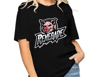 Renegade Pig Graphic Tee • 100% Cotton Unisex T-Shirt • Soft Comfortable Fit for Fans • Casual Everyday Streetwear Top