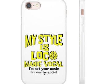 Loco Ren Gill Flexi Case telefoonhouder, voor Ren Renegade Fans, zanger uit Wales, Brighten, UK, Top No 1 Album Sick Boi, mobiele telefoonhouder