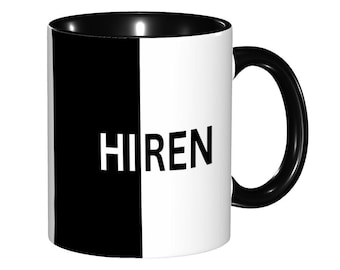 Renegade Kylo, Stimpy ,Hi-Ren Black & White Accent Mug, Bold Ceramic 11oz Coffee Cup for Daily Motivation, Fans, Gifts, Work Home Use