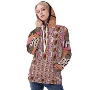 Kazakhstan Kazakh Design , Gift for Dear Dears, Women&#39;s All Over Print Hoodie, Holiday Or Concert Gift , Dombra Kazakhstan Symbols Heritage