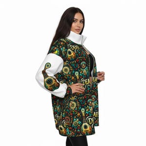 Dragkedja i överdimensionerad present till kära kära, Sherpa Unisex Borg Fleece-kappa med ståkrage och dragkedja, mjuk, mysig och rymlig jacka Dombra