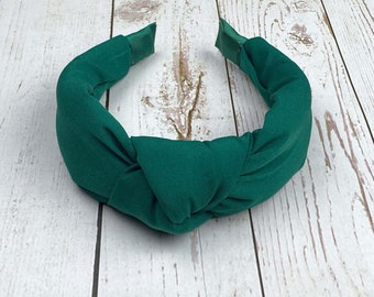 Emerald Green Knotted Headband | Elegant Women's Hair Accessory for Everyday Elegance