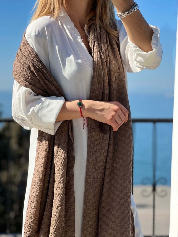 Organic Cotton Mink Scarf Ideal Gift for Women Large Rectangle