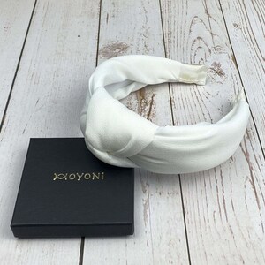 Snow White Padded Headband - Elegant Hair Accessory for Weddings & Celebrations