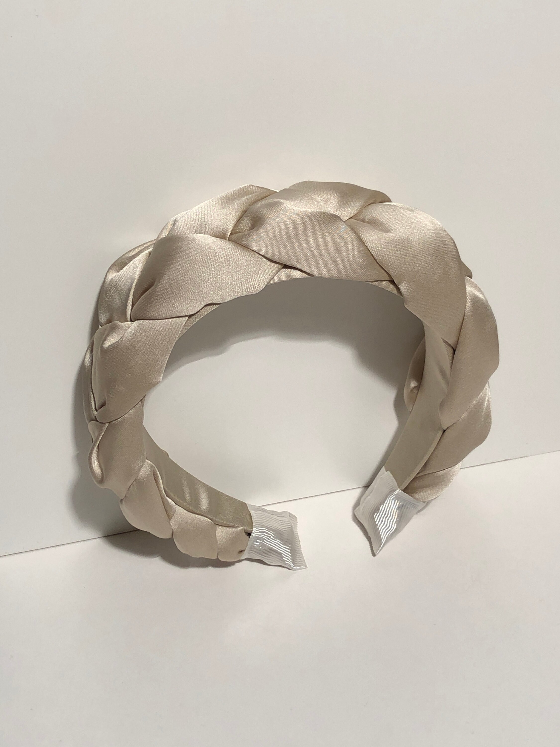 Cream Color Padded Satin Headband Twisted Women Fashionable Etsy