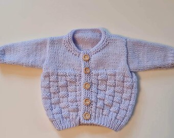 Lilac Hand Made Baby Cardigan