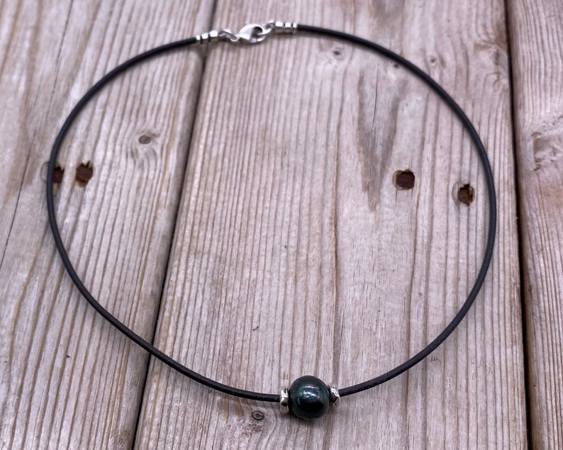 Surf Jewellery Ladies Gift Ladies Leather Necklace Genuine Leather Choker Boho Jewellery Black Freshwater Pearl Leather Choker Zamak