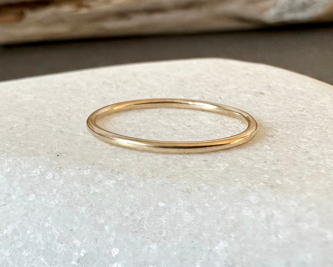 Solid 9ct Gold Ring, 1.2mm, 1.5mm, 1.8mm,hallmarked Plain and Simple ...