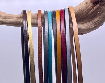 Plain and Simple Genuine 3mm Flat Leather Choker, Leather Stacking Necklace, Coloured Leather  Layering Choker Necklace, Various Colours