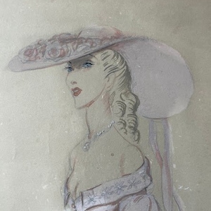 Pair of Vintage Burlesque Showgirl Costume Designs