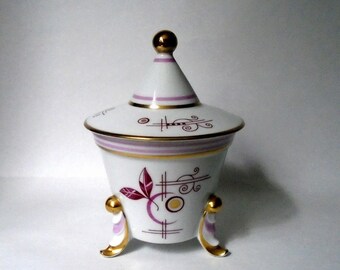 Porcelain Box by Kari Christensen for Aluminia Denmark 1966 Hand