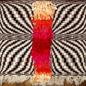 Op Art Fiber Art Wall Hanging by Toni Ettenheim, 1975, Published!!