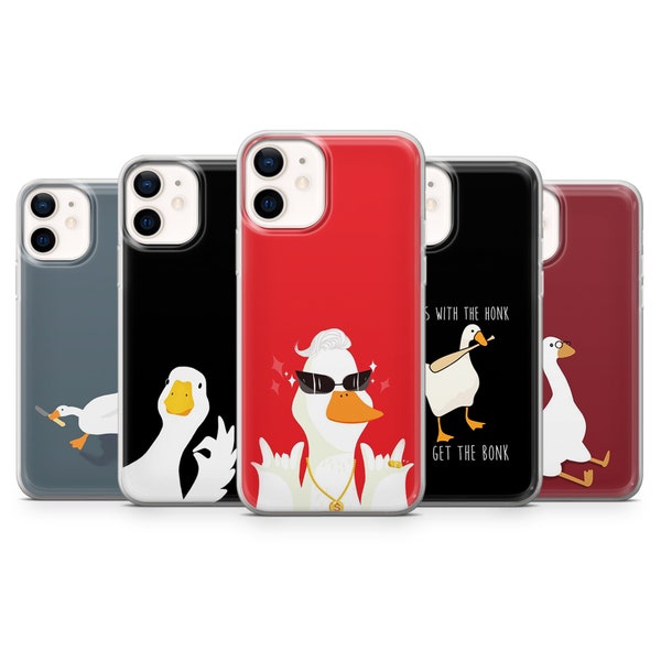 Goose Game Phone Case Funny Cartoon Cover for iPhone 14 13 12 11 XR XS 8 7+ SE Samsung S22 S21 S20 S8 S9 A12 A51 A52 A53 A70 Pixel 7 6 5 4 3