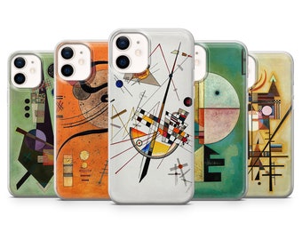 Funda de teléfono Kandinsky, funda de arte abstracto para iPhone 14 13 12 11 XR 8 7 Samsung S22 S21 S20 S8 S9 A12 A13 A51 A52 A53 A70 A71 Pixel 7 6 5 4 3