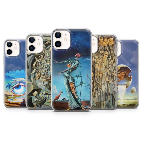 Étui de téléphone surréalisme Salvador Dali Cover pour iPhone 14 Pro 13 12 11 XR 8+ 7 6 Samsung S22 S21 S20 S8 S9 A12 A13 A51 A52 A53 A70 Huawei P30