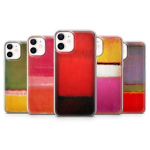 Rothko Phone Case Icon Cover pour Pixel 7 Pro 6A 5 4 3 2 iPhone 14 13 12 Pro 11 XR pour Samsung S21FE S22 5G S22 Ultra A71 A72 A73 A53 Note 20