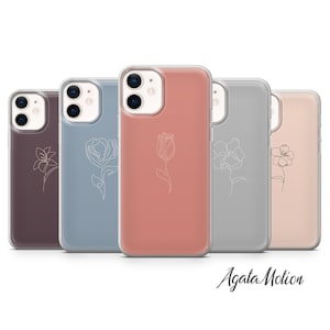 Custodia per telefono minimalista, Cover line art adatta per iPhone 14, 13 Pro, 12, 8, Xr, Galaxy S21Fe, S20, S22, Samsung A13, A33, A53, Pixel 7, 6A, 5, 3