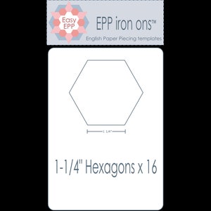 Hexagon 1-1/4&quot; - EPP Templates - Cut Files for English Paper Piecing | SVG | DXF | Cricut | Silhouette|Patchwork|Quilting - instant download