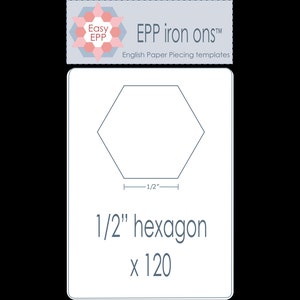 Hexagon 1/2&quot; - EPP Templates - Cut Files for English Paper Piecing | SVG | DXF | Cricut | Silhouette | Patchwork|Quilting - instant download