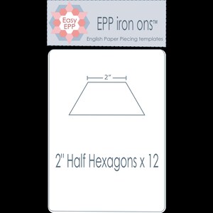 Half Hexagon 2&quot; - EPP Templates - Cut Files for English Paper Piecing | SVG | DXF | Cricut |Silhouette|Patchwork|Quilting - instant download