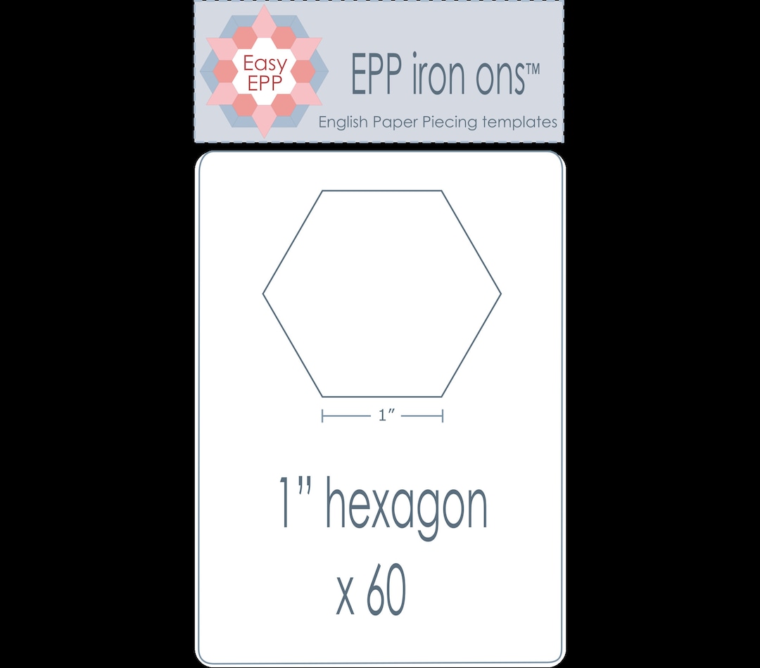 Hexagon 1"- EPP Templates - Cut Files for English Paper Piecing | SVG ...