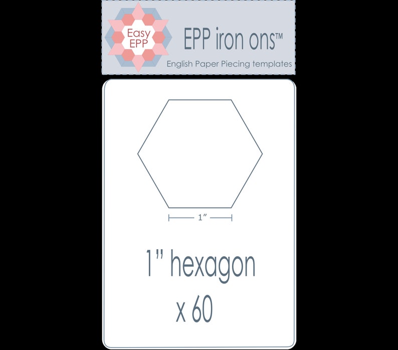Hexagon 1"- EPP Templates - Cut Files for English Paper Piecing | SVG ...