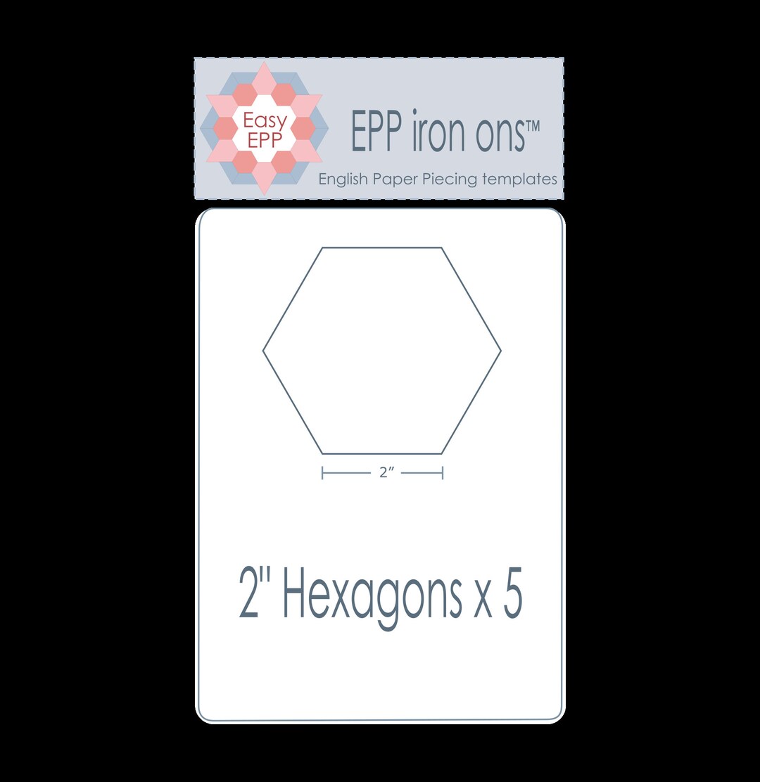 Hexagon 2" - EPP Templates - Cut Files for English Paper Piecing | SVG ...