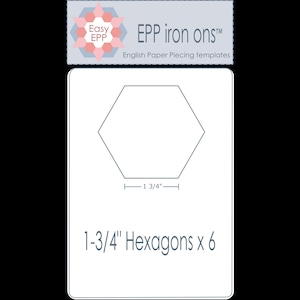 Hexagon 1-3/4&quot; - EPP Templates - Cut Files for English Paper Piecing | SVG | DXF | Cricut | Silhouette|Patchwork|Quilting - instant download