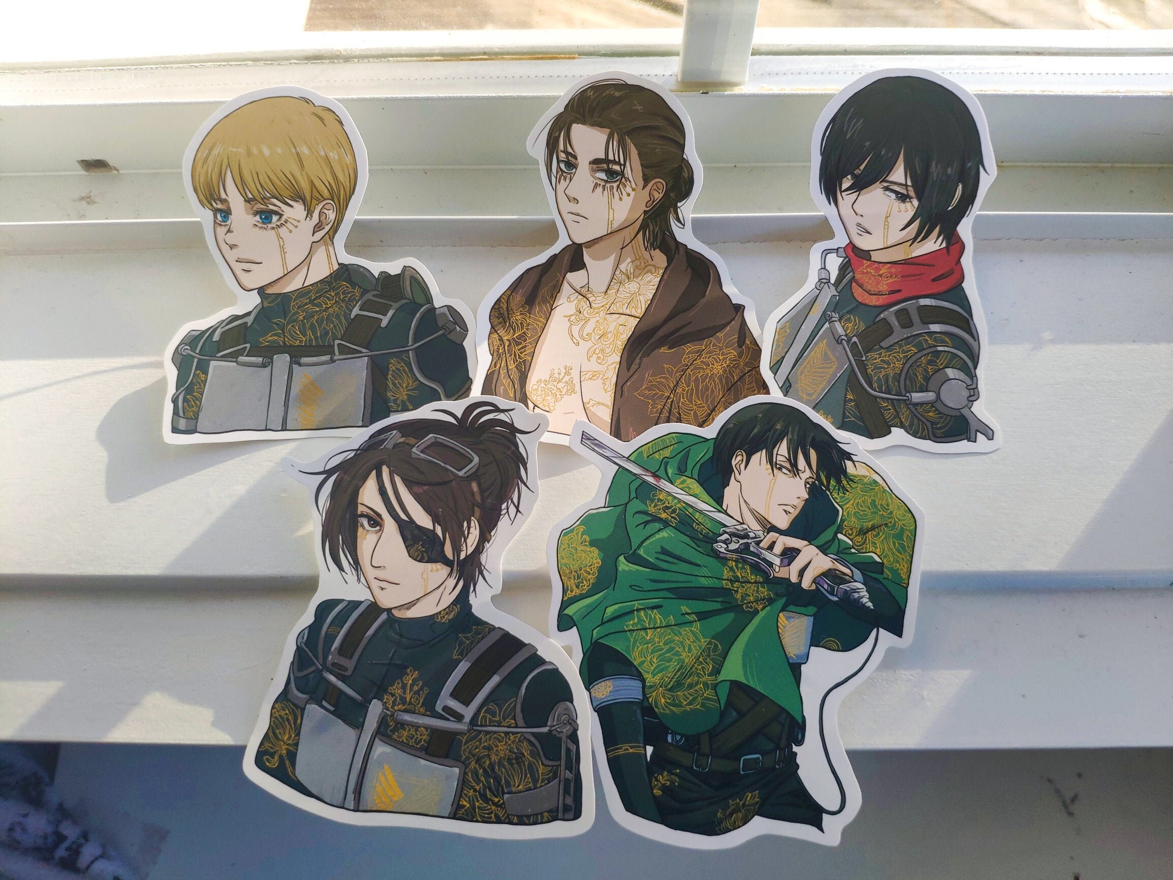 Attack on Titan Sticker | Levi Ackerman, Hange Zoe, Armin Arlert, Mik…