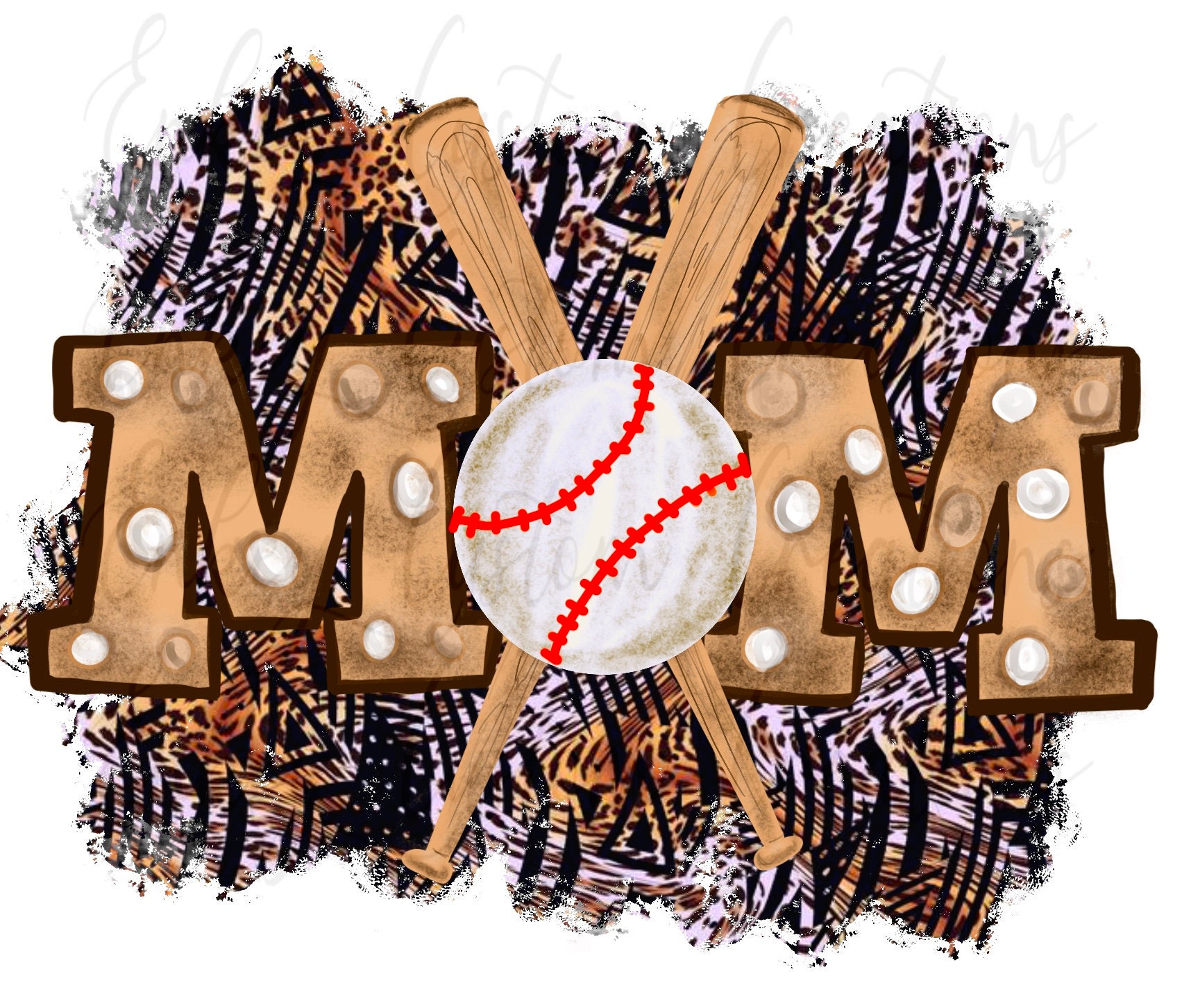 Baseball Mom sublimation design png Etsy