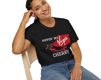 Poppin My Virgin Cherry Unisex Tee - First Virgin Voyages Cruise Shirt - VV Embarkation Top - Cruiser Tshirt