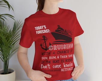 Baecation Cruise Embarkation Unisex Tee - Sun, Rum and Then Some - Bella Canvas - Boat Rockin' Shirt, Cruise Vacation Top, Nautical T-Shirt,