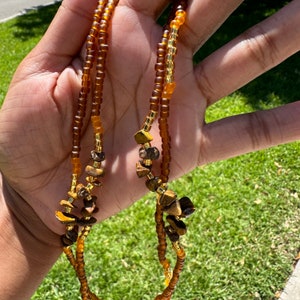 Sacral Chakra Waist Bead - Earth Tone stretch WaistBead - Luxe Adornments - I’ve got my tigers eye on you - Inexpensive Weight Loss Tracker
