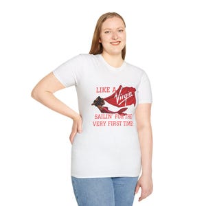 Like a Virgin Cruise shirt uniseks T-shirt - First Virgin Voyages Embarkation Top, Cruiser T-shirt, uniseks T-shirt softstyle