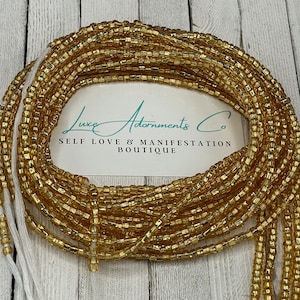 Waist Beads - Tie On Belly Chain - handmade on cotton thread - solid colors - luxe adornments - permanent body jewelry - waist chains