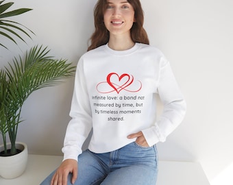 Infinite Love Sweatshirt, Endless Love, Polyamory Shirt, INFINITY Heart Design, Gift for Him or Her, Crewneck Pullover