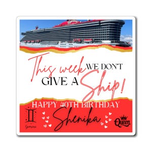 Personalizable Cruise Door Magnet, Virgin Voyages Ship Magnet, Nautical Refrigerator Decor, Funny Cruise Gift, Customizable Cabin Door Sign