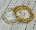 Set of 2 Waist Beads - Clear + Gold Waist Beads w/ Clasp - Stretch Waist Beads - Plus Size - Belly Chain - Weight Loss Tracker Waist Bead PM