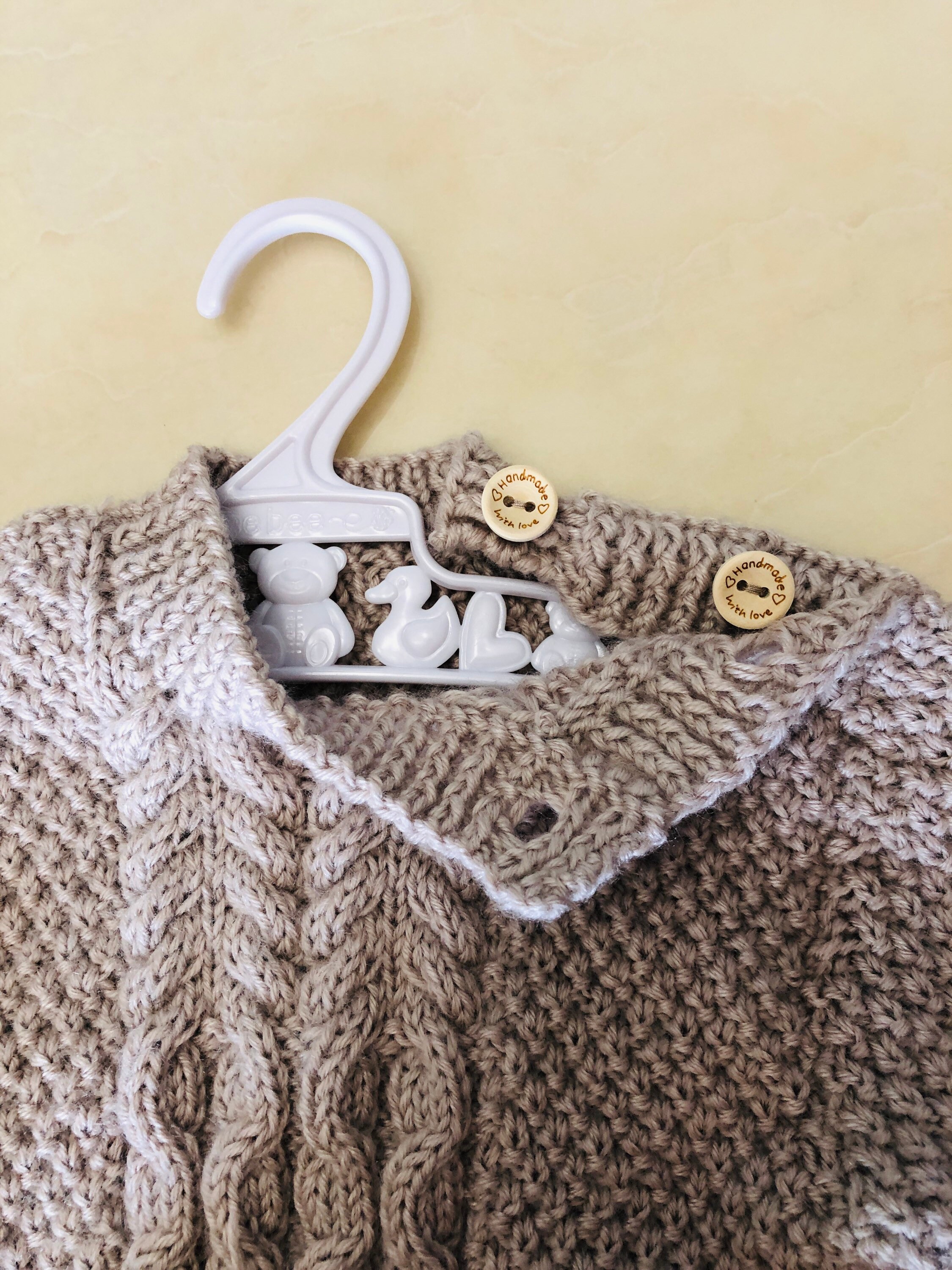Babyhug Knitted Solid Color Fleece and Woollen Footed Legging - Beige