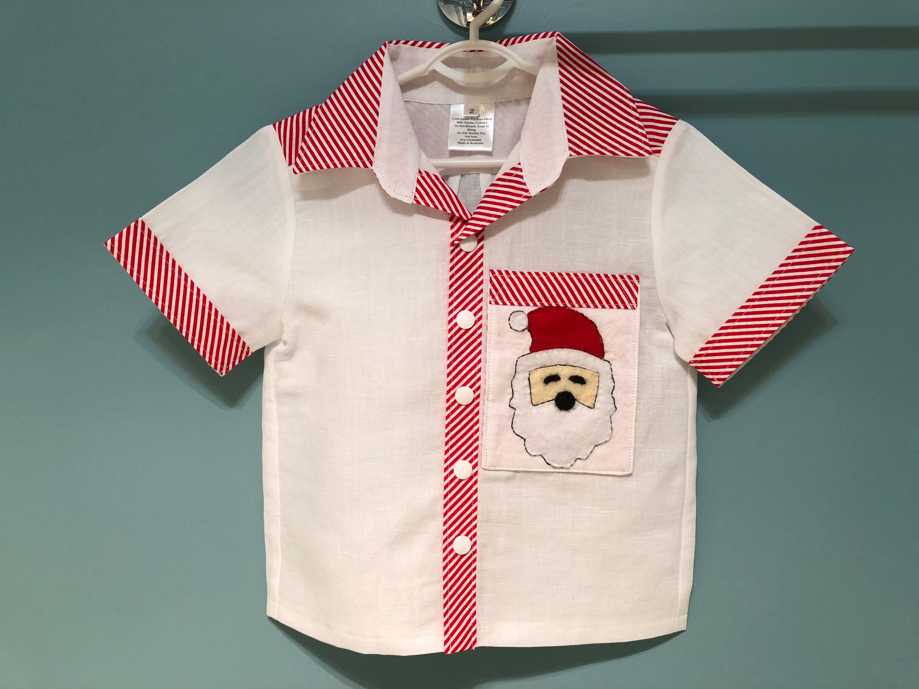 Boys Santa Christmas Dress Shirt Size 2. Etsy