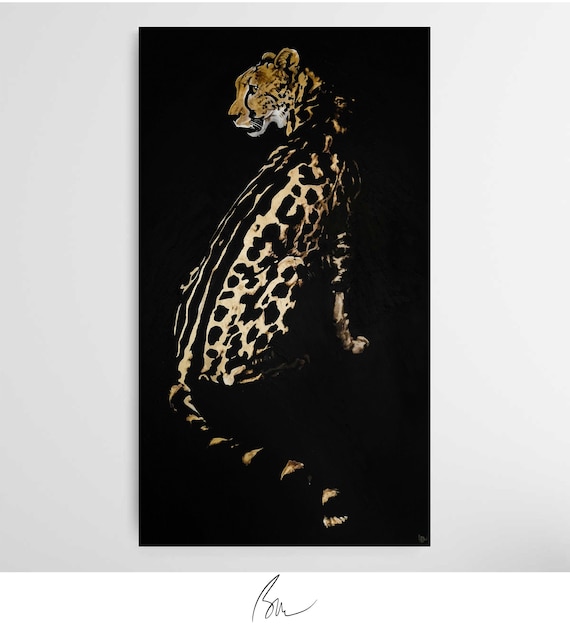 Œuvre originale de peinture 'Guépard Royal'