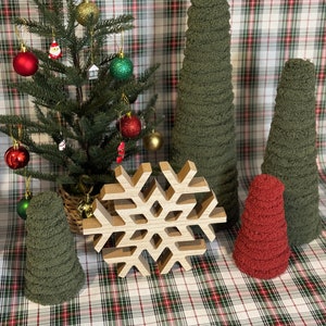 Yarn Tree - Plush Christmas Tree - Christmas Decor - Farmhouse Decor - Holiday Centerpiece - Rustic Mantle Decor - Holiday Decor