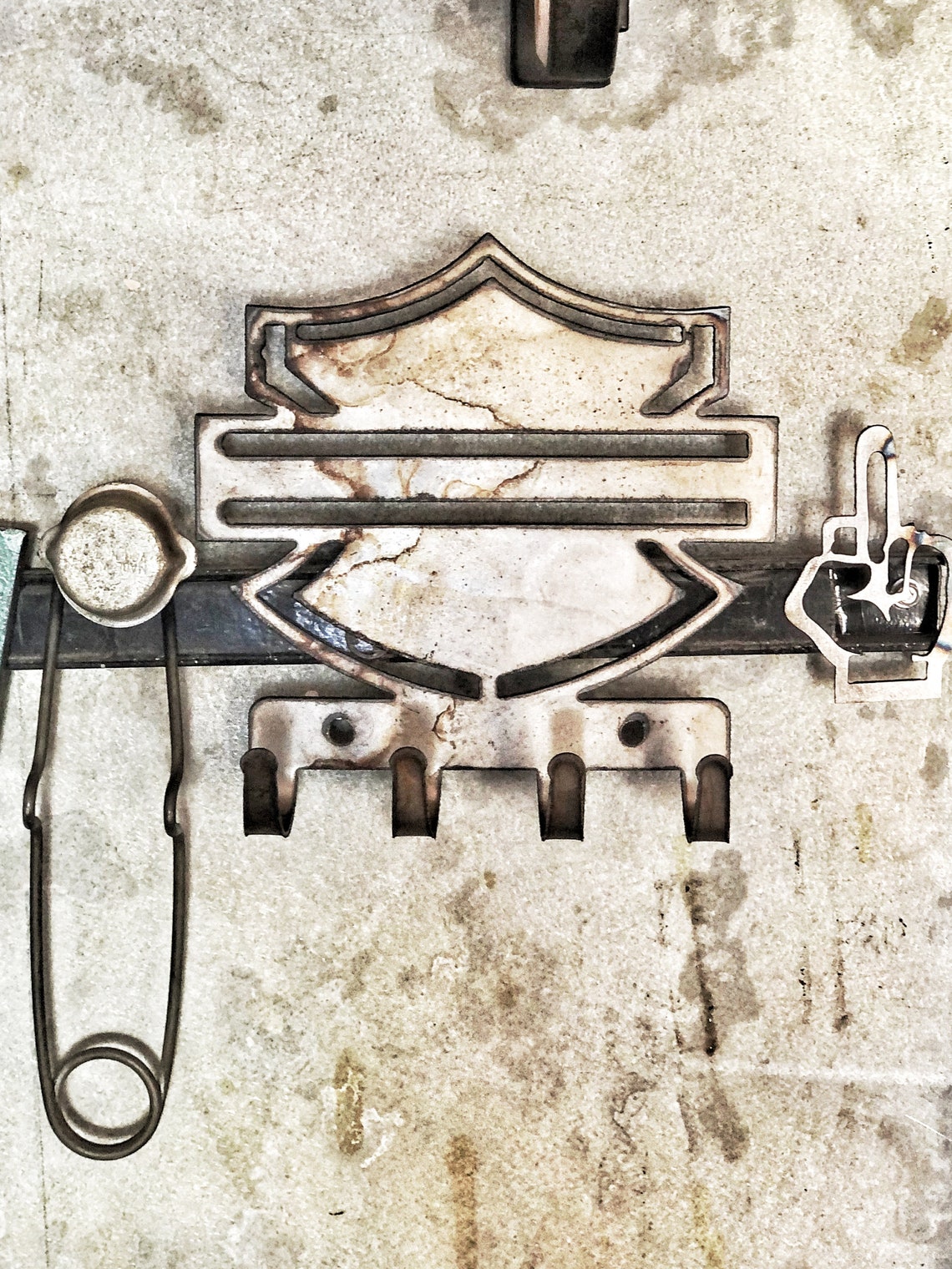 Harley Davidson Metal Key Holder Key Holder Metal Cutout Etsy