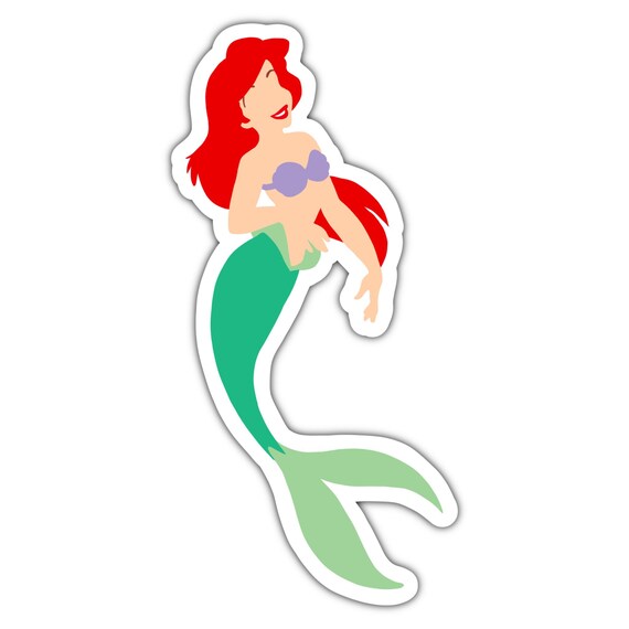 Princess Ariel Sticker Princess Sticker Minimalist | Etsy