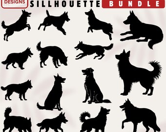 158 Australian Shepherd Silhouettes Bundles for Cricut, Laser Engraving, Dog Lover Crafts Instant Downloads