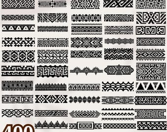 Aztec Divider Pattern Bundles für Cricut & Laserschneiden | Geometrisch, Tribal Designs, Instant Downloads