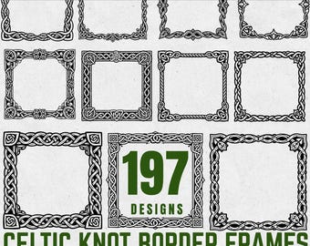 Celtic Knot Border Frames lasergraveren SVG-bundel (directe download)