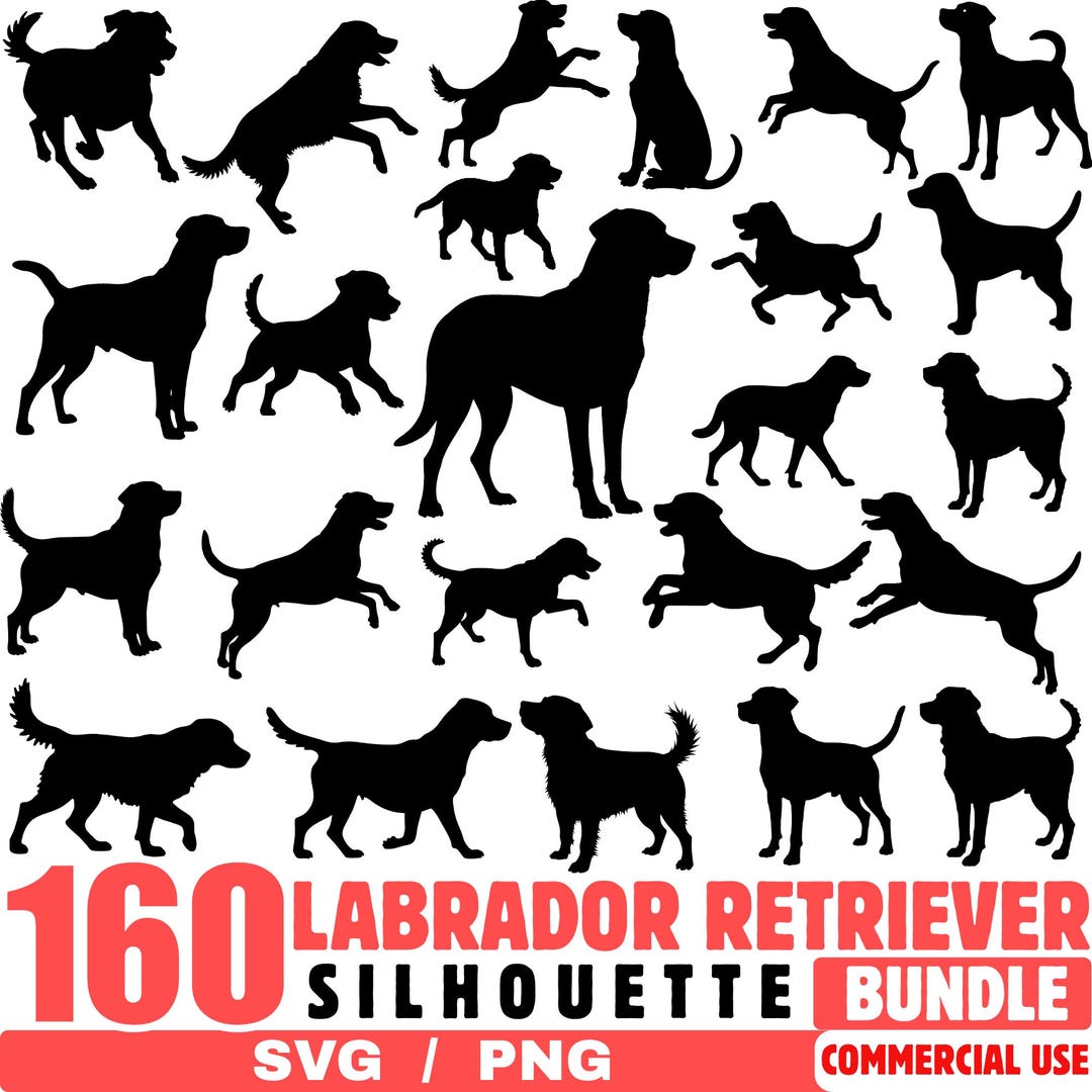 Labrador Retriever Silhouette Bundle SVG Cut Files Cricut Laser Craft ...