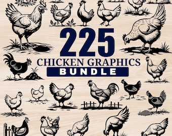 Farm Chicken Scenes bundle rustic poultry svg cut designs for crafts decor gifts instant downloads