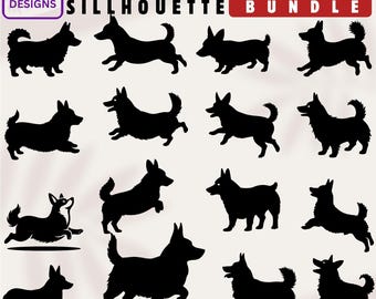 165 Corgi Silhouettes Bundles for Cricut & Laser Cutting – SVG Files for Craft Projects – Instant Downloads